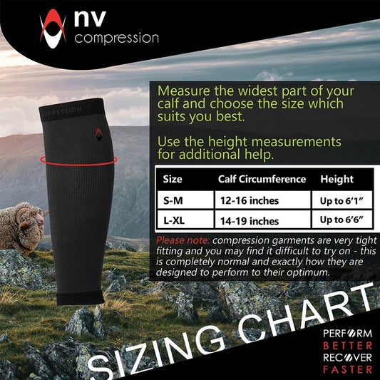 NV Compression Merino Wool Calf Sleeves