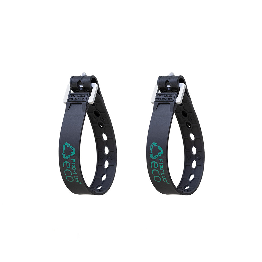 FIXPLUS STRAP 35cm RECYCLED BLK (Pk2)