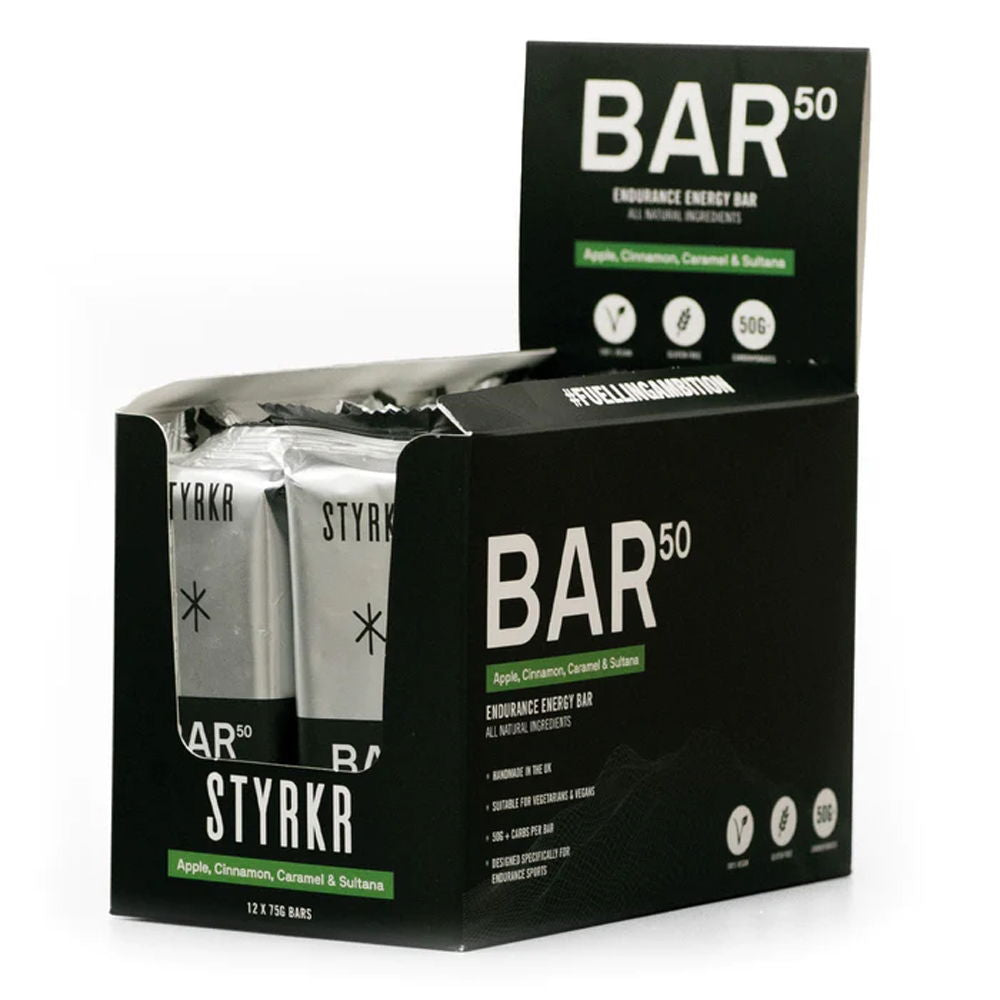 STYRKR - BAR50 Apple, Cinnamon & Caramel Energy Bar x12