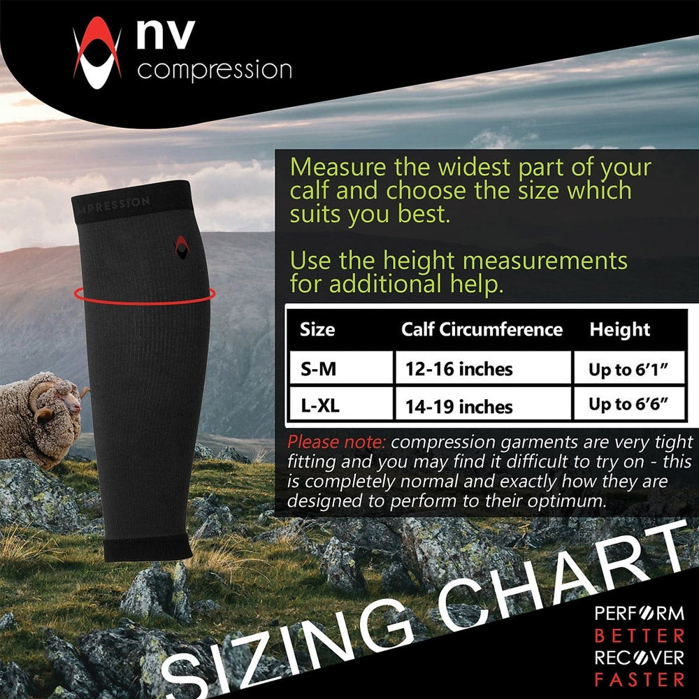 NV Compression Merino Wool Calf Sleeves