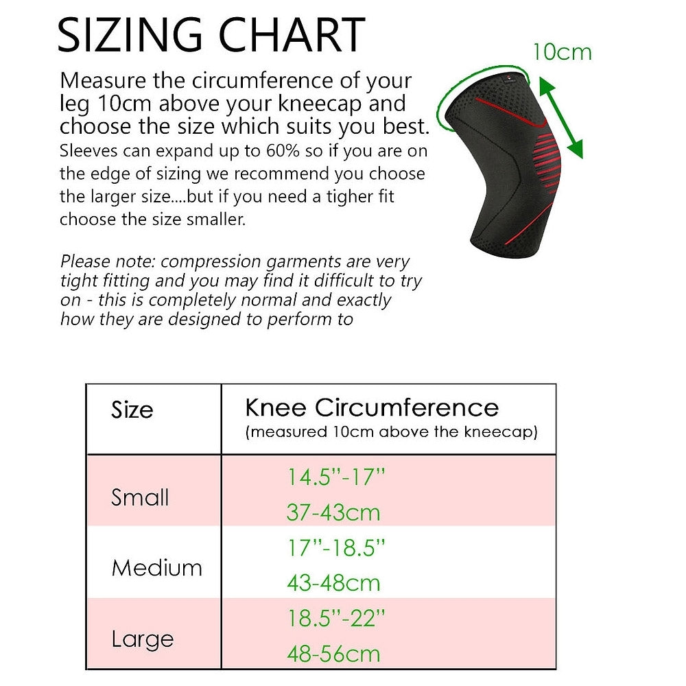 NV Compression Knee Sleeve/Support Brace - SINGLE