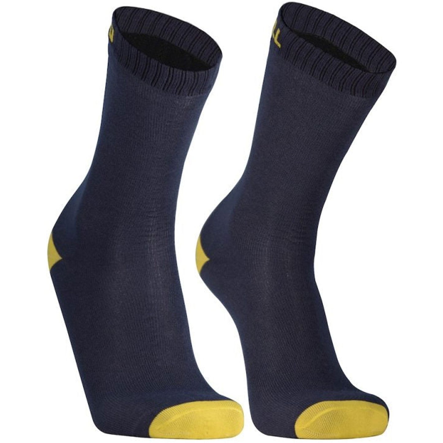 Dexshell - Ultra Thin Crew Socks  Navy Lime Yellow - L