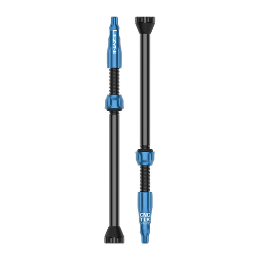 Lezyne - CNC TLR Valves (Pair) 80mm - Blue