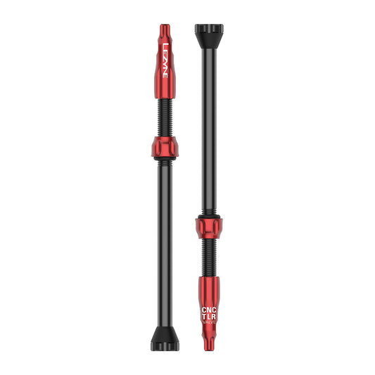 Lezyne - CNC TLR Valves (Pair) 80mm - Red