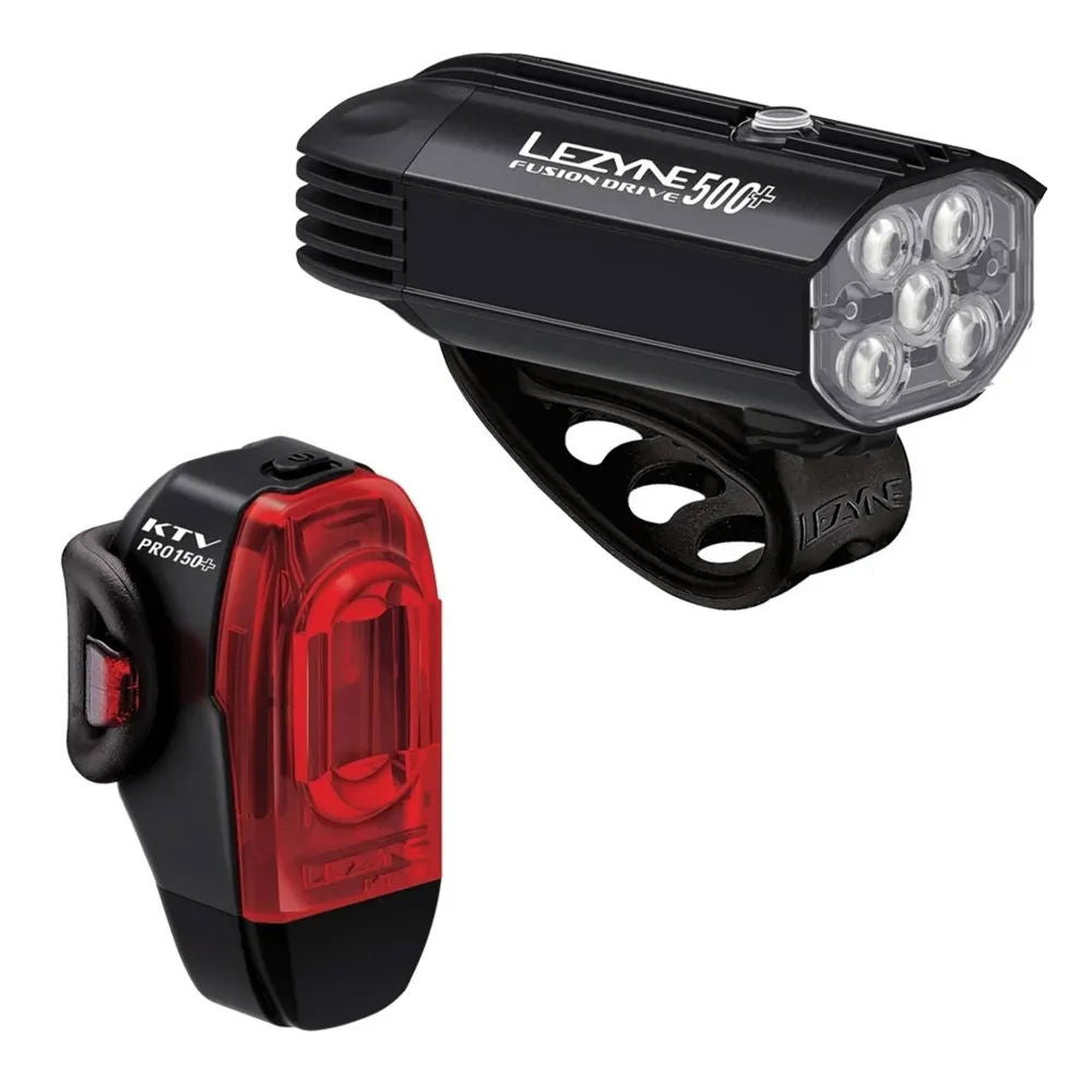 Lezyne - Fusion Drive 500+ /  KTV Drive Pro+ Pair - Black