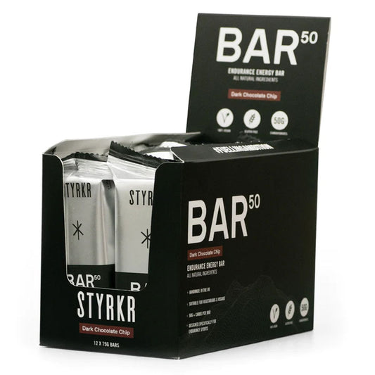 STYRKR - BAR50 Dark Chocolate Chip Energy Bar x12