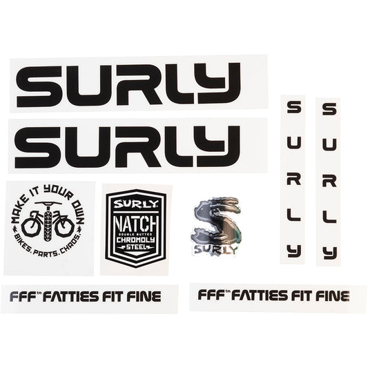Surly Decal Kit Born To Lose Blk